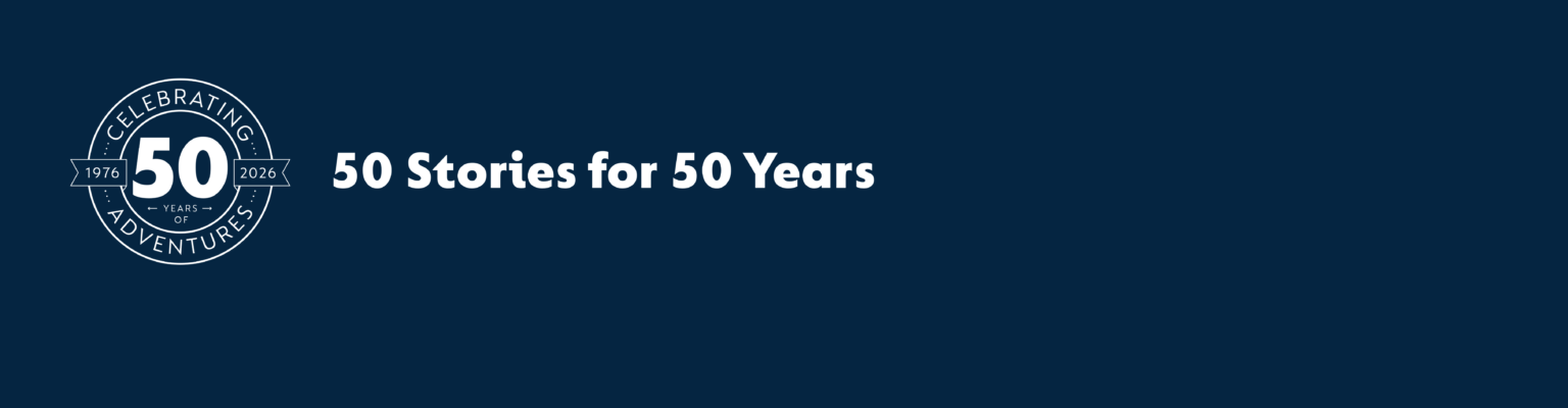 Banner graphic with a 50th anniversary logo saying 50 stories for 50 years