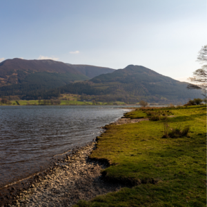 Landscape showing Dodd and Skiddaw behind Bassenthwaite